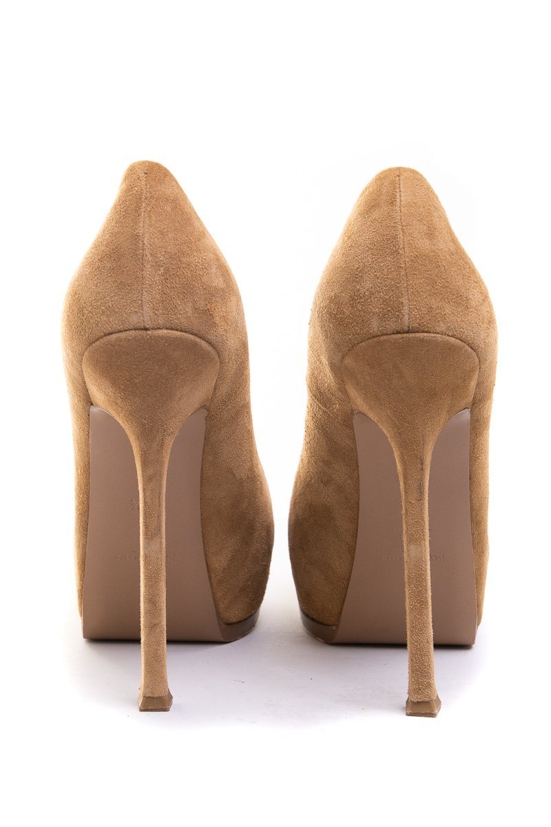 Yves Saint Laurent Tribute Two Sz 39.5 Beige Heels
