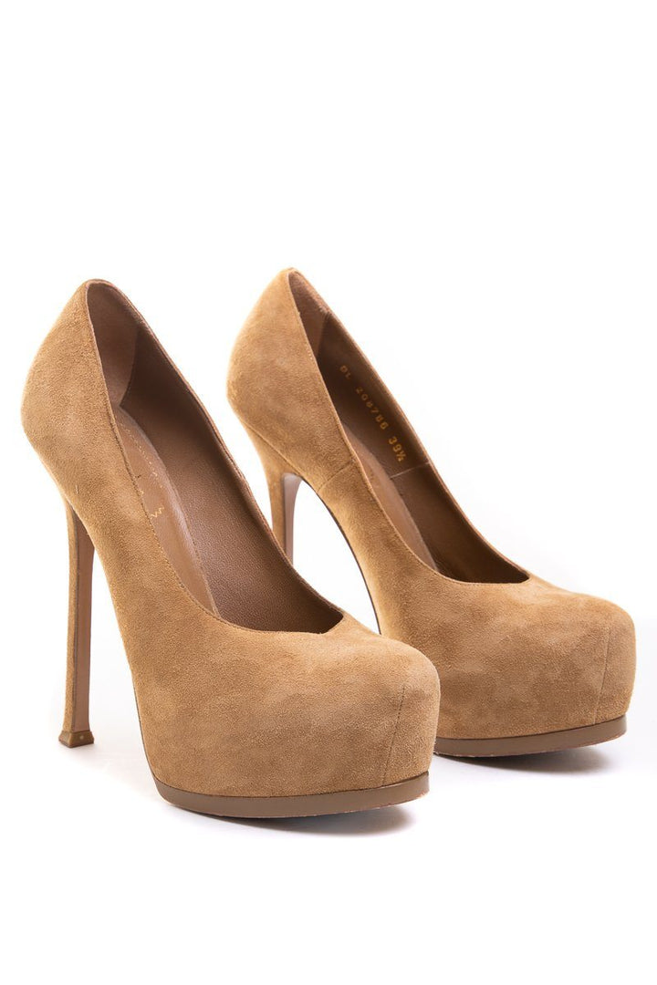 Yves Saint Laurent Tribute Two Sz 39.5 Beige Heels