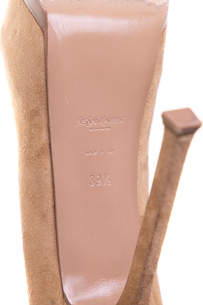 Yves Saint Laurent Tribute Two Sz 39.5 Beige Heels