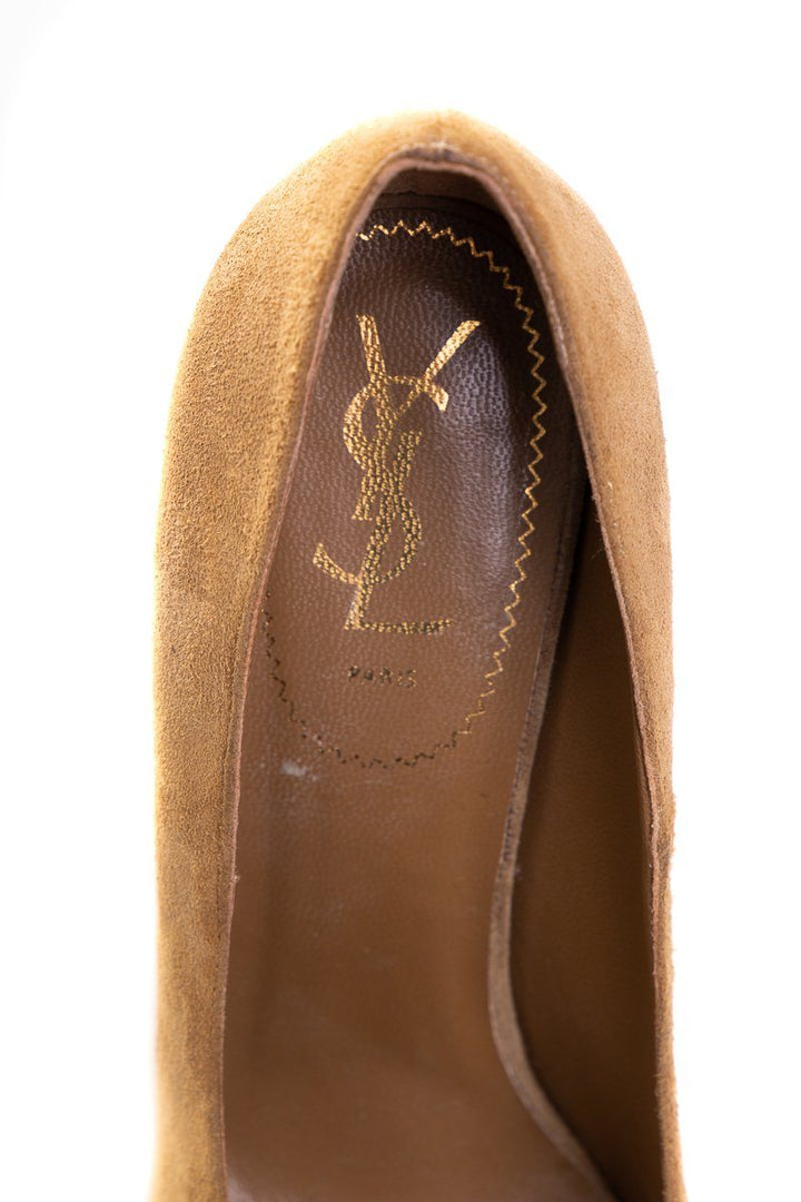 Yves Saint Laurent Tribute Two Sz 39.5 Beige Heels