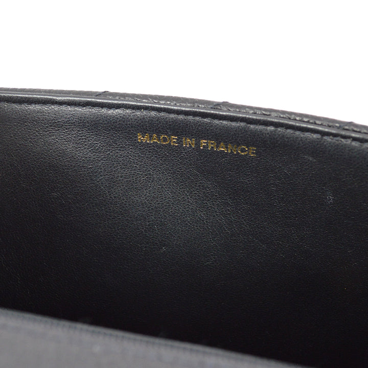 Top Quality Chanel * 1994-1996 Black Caviar Mini Straight Flap Shoulder Bag