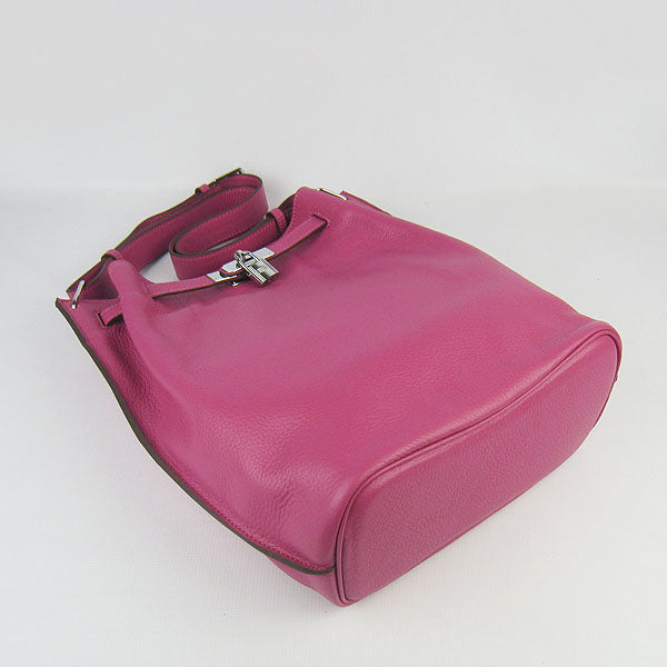 Hermes Nappa Leather Shoulder Bag H2804 peach Silver