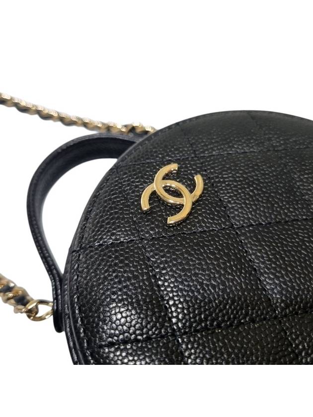 AP2502 Black Caviar Top Handle Tambourine Gold Chain Cross Bag Chanel