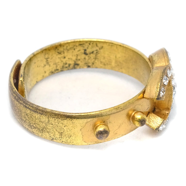 Top Quality Chanel Ring Rhinestone Gold #52 #12 02P