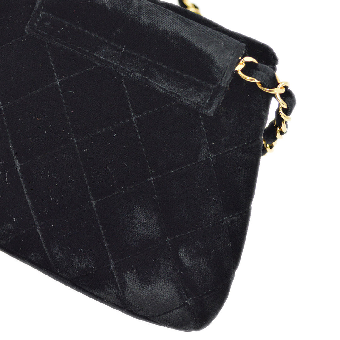 Top Quality Chanel Black Velvet Belt Bum Bag