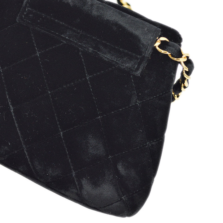 Top Quality Chanel Black Velvet Belt Bum Bag