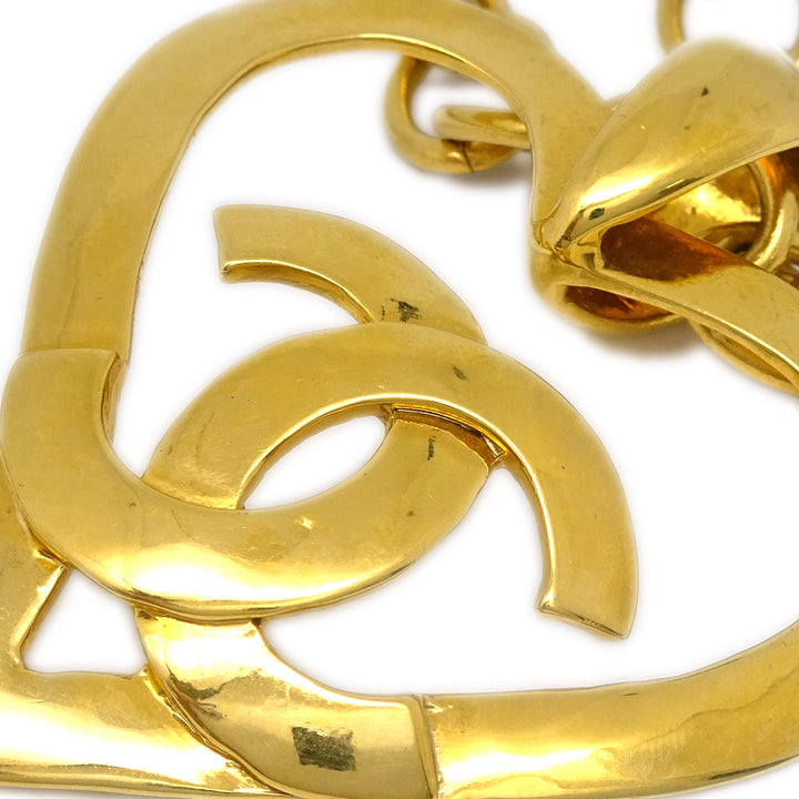 Top Quality Chanel Heart Gold Chain Pendant Necklace 95P