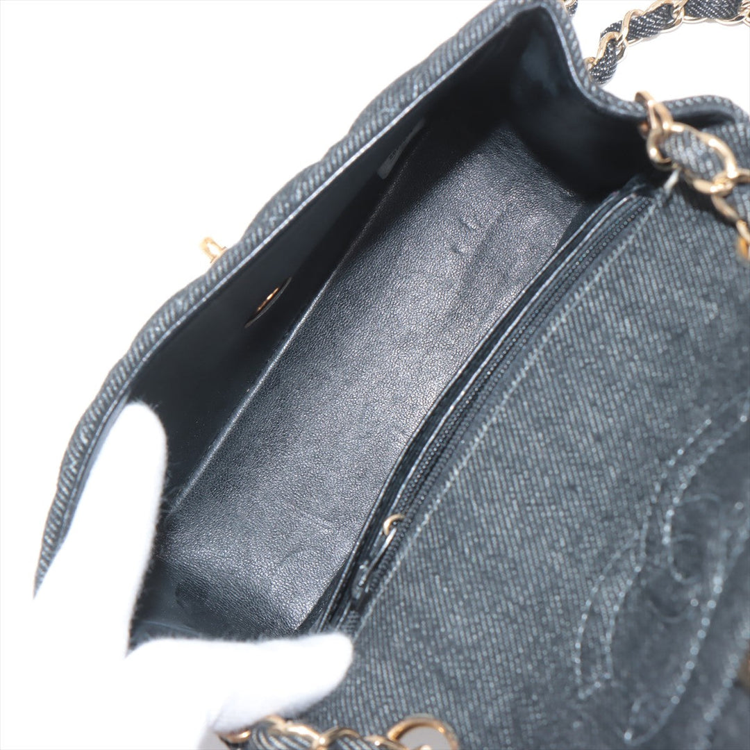 Top Quality Chanel Mini Matrasse 17 Denim Single Flap Single Chain Bag Black G 5th A35200