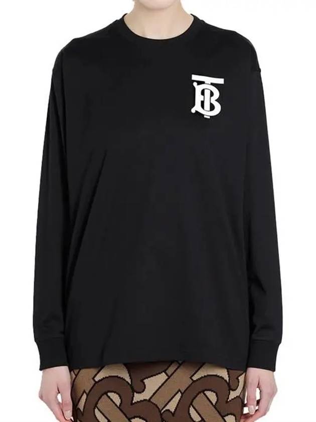 Burberry TB Monogram Motif Long Sleeve T-Shirt Black