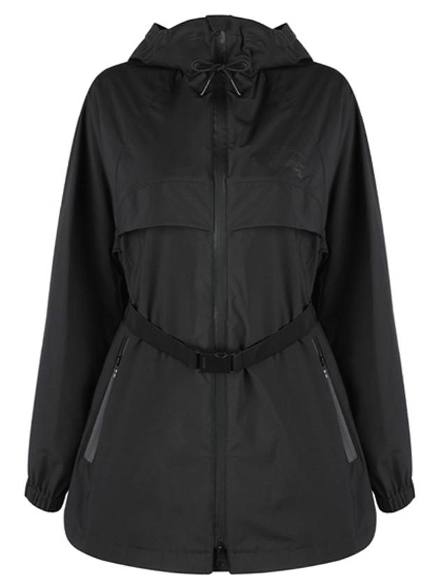 Burberry EKD Print Belted Lightweight Short Parka Black