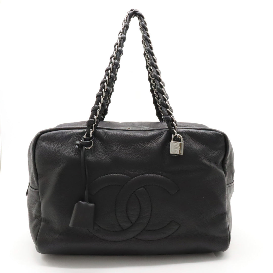 Top Quality Chanel Luxury Line Coco Shoulder Bag Semi-Shoulder Mini Boston Bag Black Black Silver Gold A32919