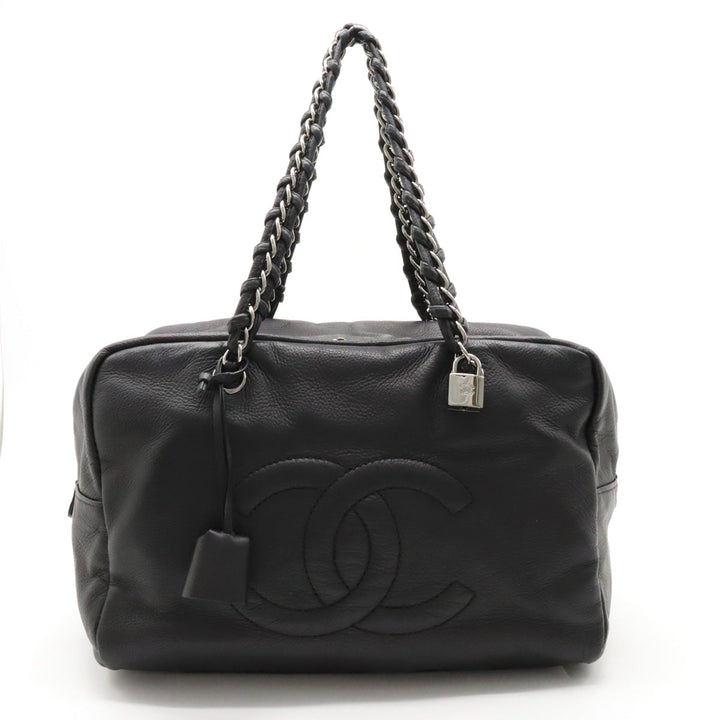 Top Quality Chanel Luxury Line Coco Shoulder Bag Semi-Shoulder Mini Boston Bag Black Black Silver Gold A32919