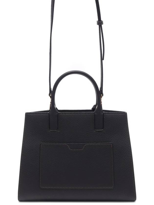 Burberry Frances Grainy Leather Mini Tote Bag Black