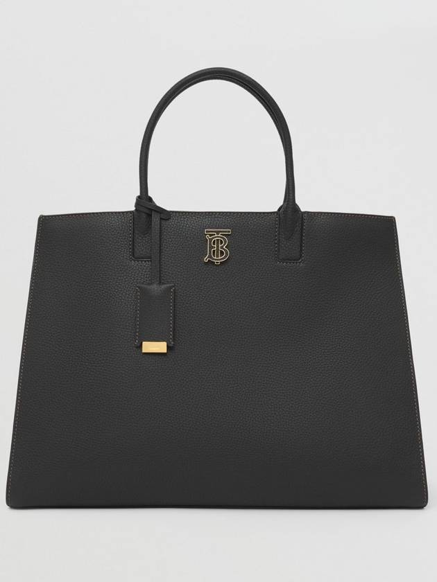 Burberry TB Logo Frances Medium Tote Bag Black