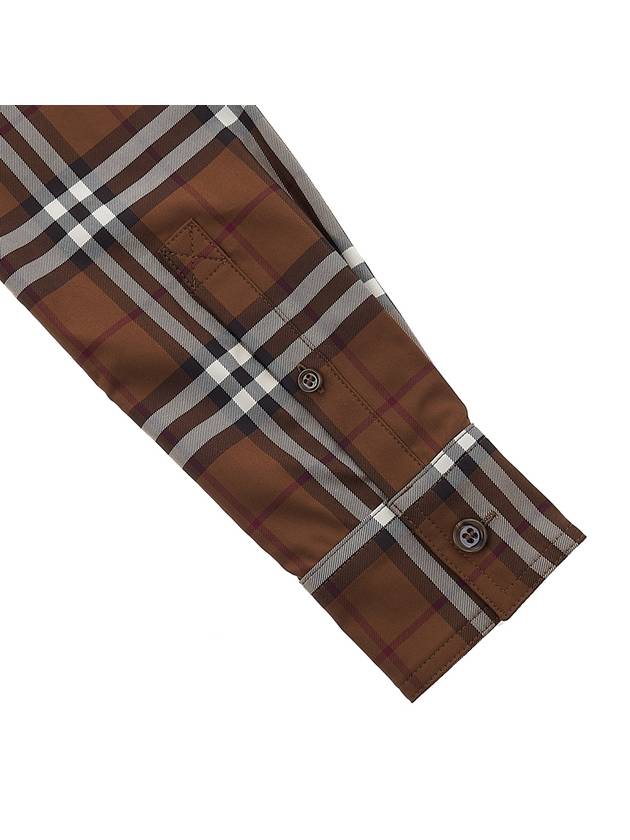 Burberry Vintage Check Cotton Long Sleeve Shirt Birch Brown