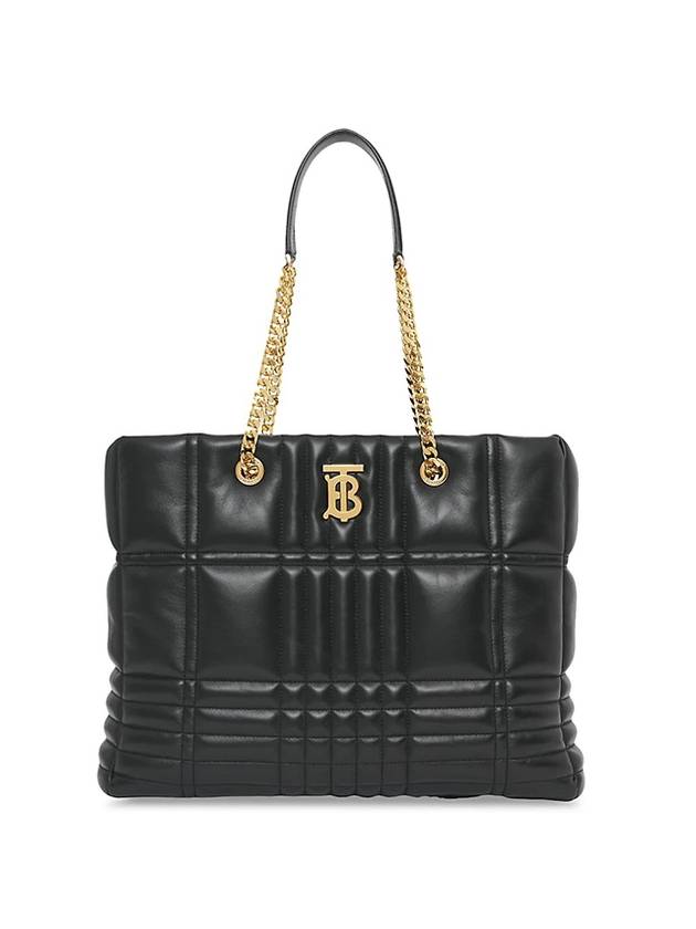 Burberry Lola Quilted Lambskin Medium Tote Bag Black