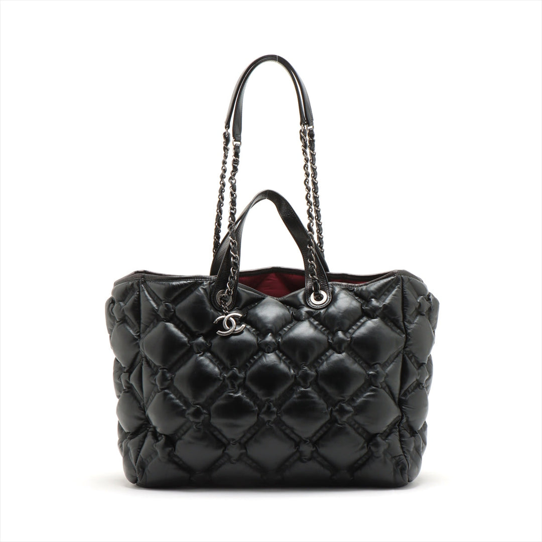 Top Quality Chanel Bubble Kilt Leather Chain Top Bag Black Gummetal Gold  23rd