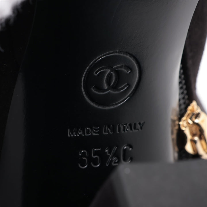 Top Quality Chanel Short Coco Boots 35.5 Ladies Black G45195