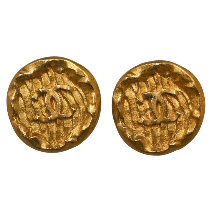 Top Quality Chanel Vintage Cocomark Round Stamp Earring Gold  Ladies Top Quality Chanel (, Paris)