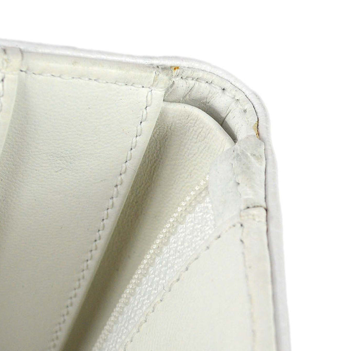 Top Quality Chanel White Caviar Wallet Purse