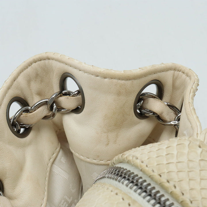 Top Quality Chanel Top Quality Chanel Cocomark Wrapped Chain Bag One-Shoulder Shoulder Bag Cotton Canvas Pearson Ivory White Blumin