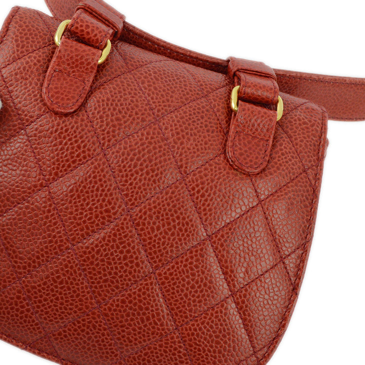 Top Quality Chanel Red Caviar Waist Bum Bag #75/30