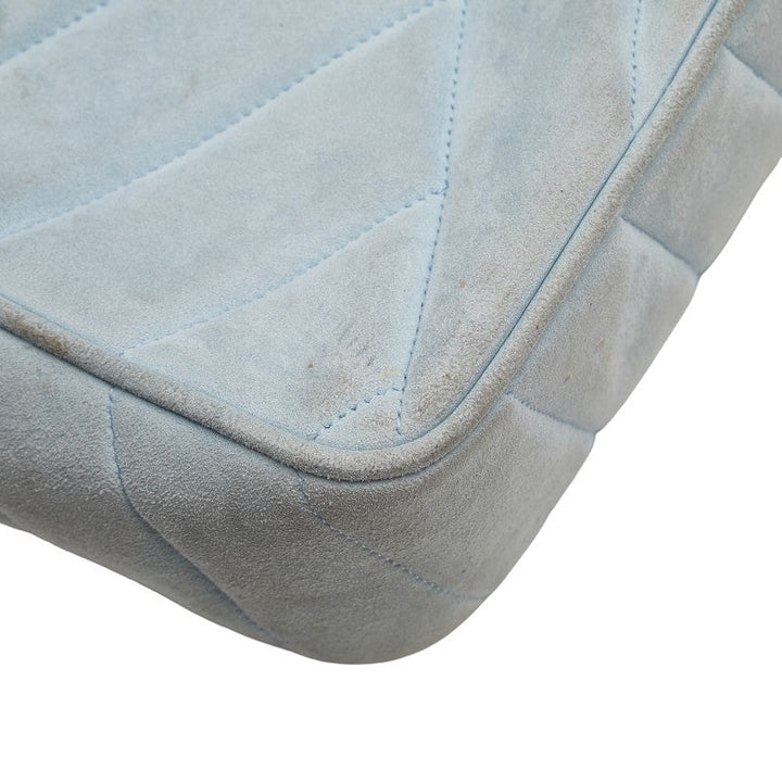 Top Quality Chanel Bias Stick Coco Ball Chain Shoulder Bag Blue G Suede  CHANEL