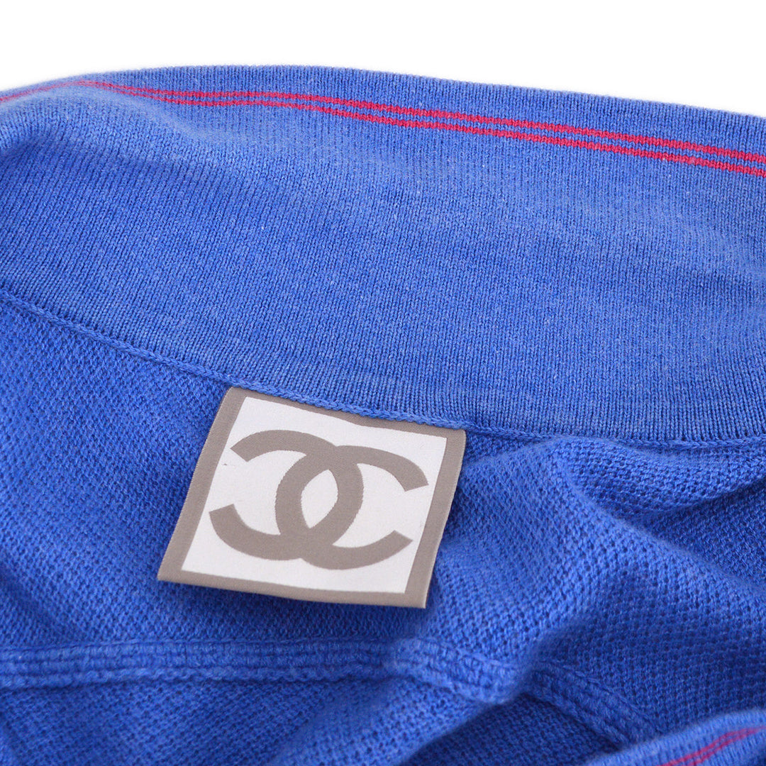 Top Quality Chanel Short Sleeve Knit Tops Shirt Blue 06S #36