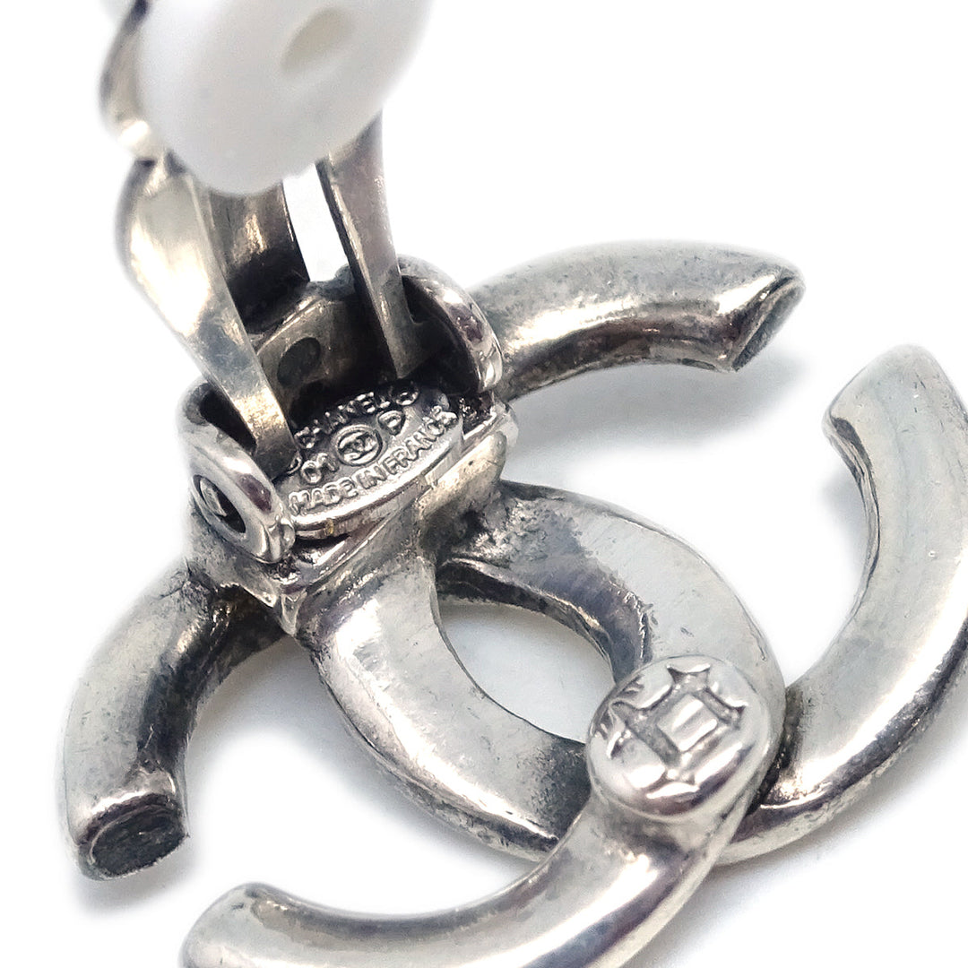 Top Quality Chanel CC Earrings Clip-On Silver 01P