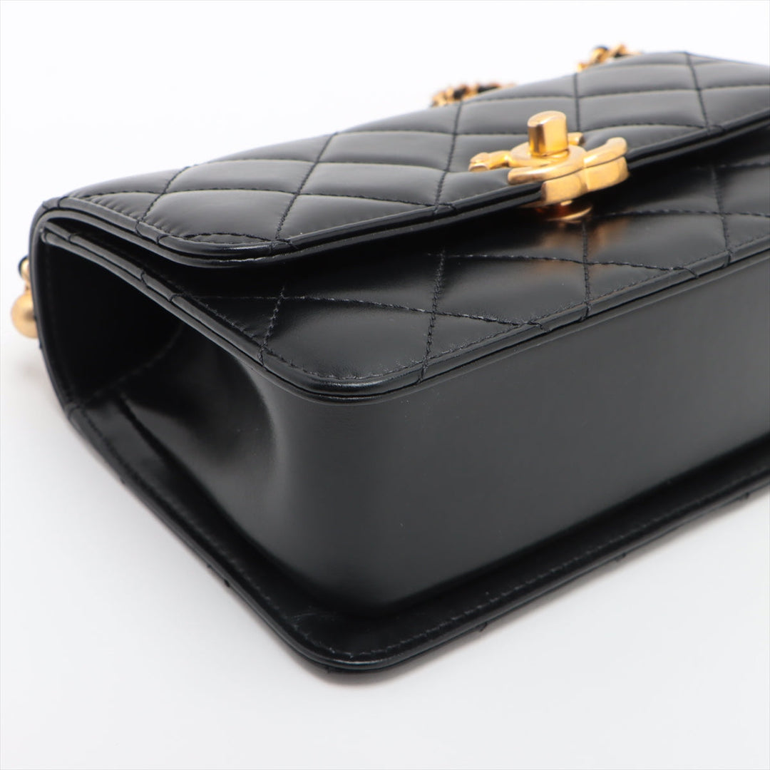 Top Quality Chanel Lambskin  Chain Shoulder Bag Black G  AS2615