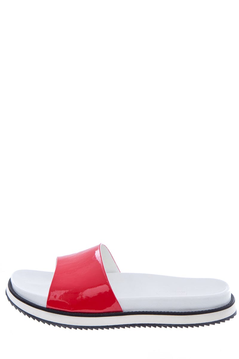 Moncler Red & White Slides SZ 37