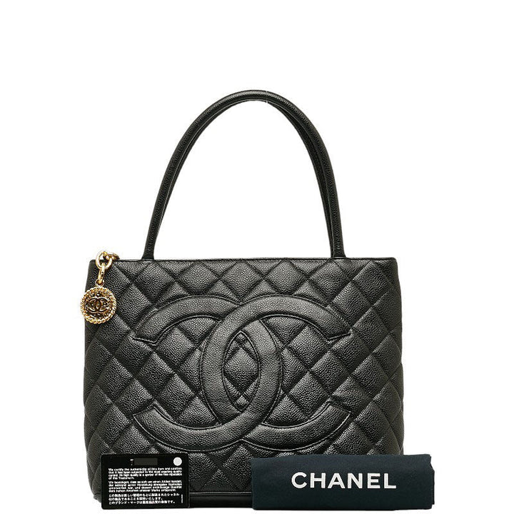 Top Quality Chanel   Cocomark Tooth Bag houlder Bag Black Caviar S  CHANEL