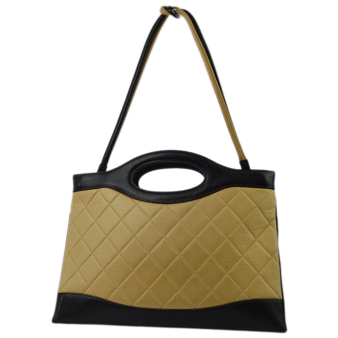 Top Quality Chanel Beige Calfskin Cambon Ligne Tote Handbag