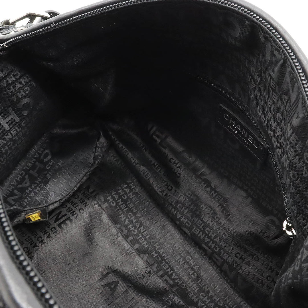 Top Quality Chanel One Shoulder Bag in Tweed Black Grey Silver