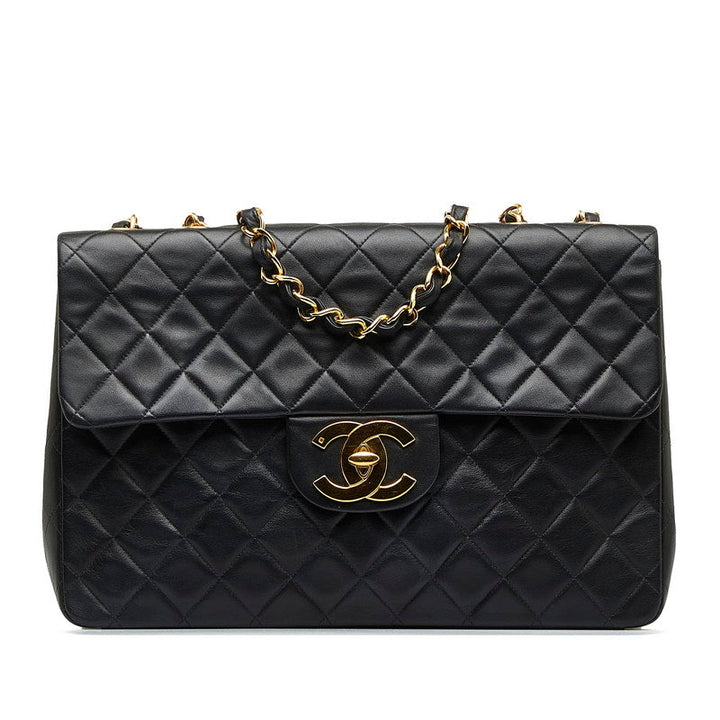 Top Quality Chanel Decamatrasse 34 Cocomark ingle Flap Chain Shoulder Bag Black   CHANEL