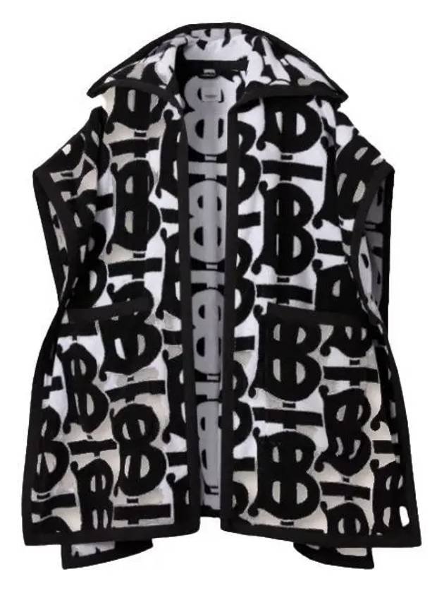 Burberry Logo Monogram Allover Cape Black