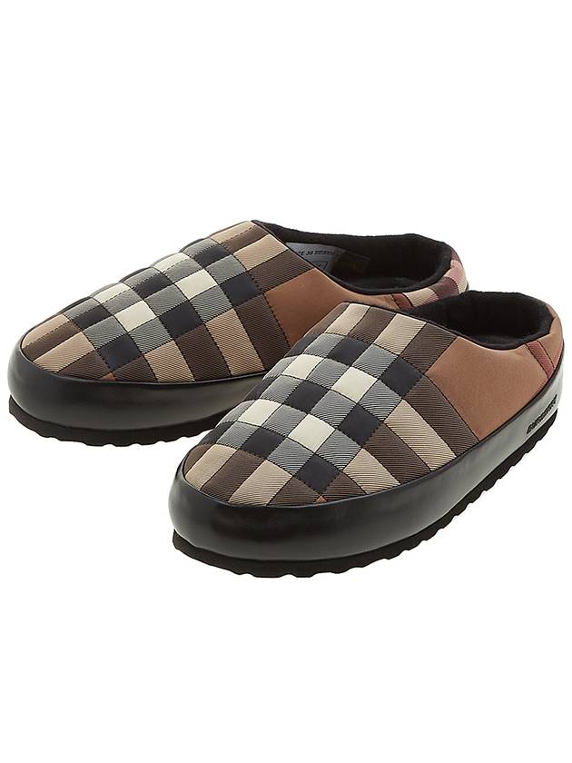 Burberry House Check Flat Slippers Brown