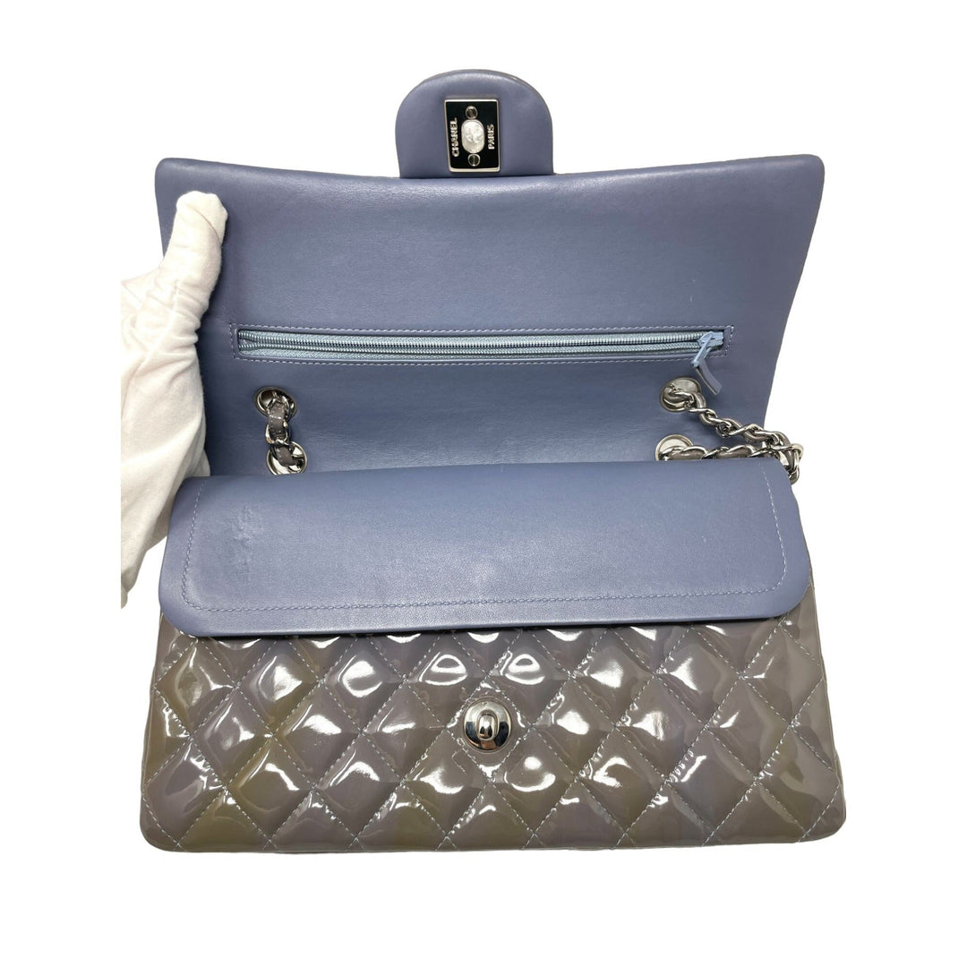 Top Quality Chanel Top Quality Chanel Classic Patent Medium Double New Bag - Grey