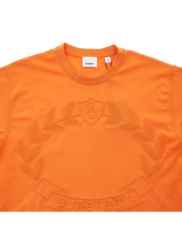 Burberry Embroidered Logo Short Sleeve T-Shirt Orange
