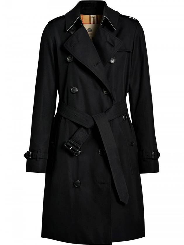 Burberry The Mid-length Kensington Heritage Trench Coat Midnight Blue