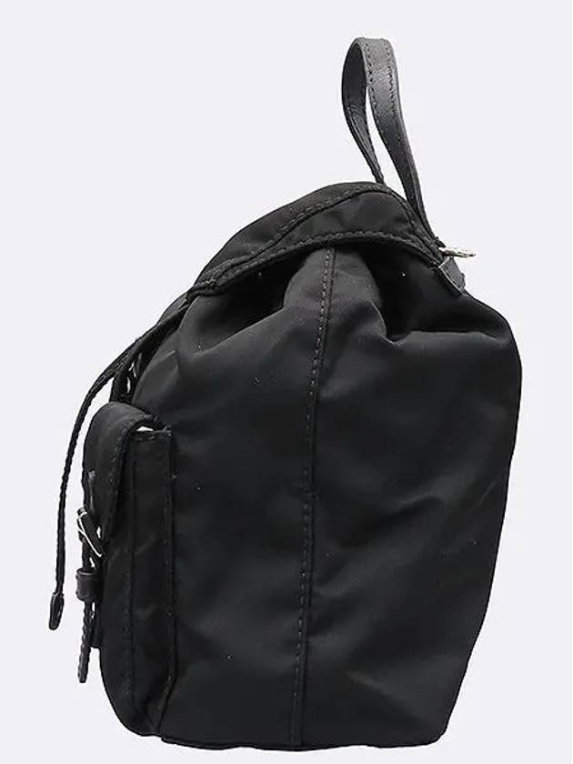 1BH029 Black color Re nylon mini backpack chain cross bag