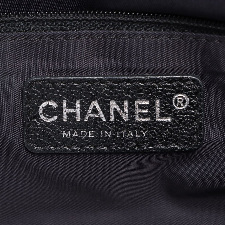 Top Quality Chanel PARIBIARITZ MM  Linen Tote Bag Black Silver G  13th