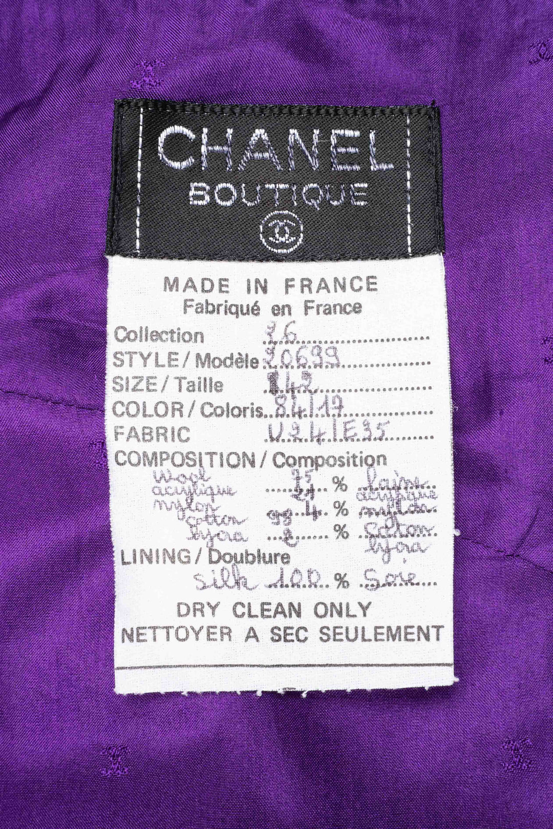 Ensemble tailleur Top Quality Chanel Automne 1991
