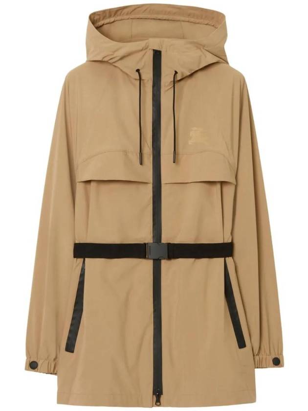 Burberry EKD Printed Belted Hooded Parka Beige