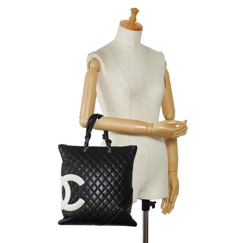 Top Quality Chanel Matras Combo Line Coca-Cola Handbag Tote Bag Black White Leather  CHANEL