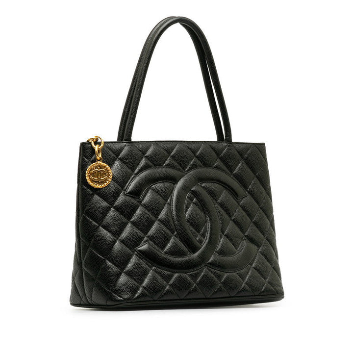 Top Quality Chanel   Cocomark Tooth Bag Handbag Black Caviar   Chanel