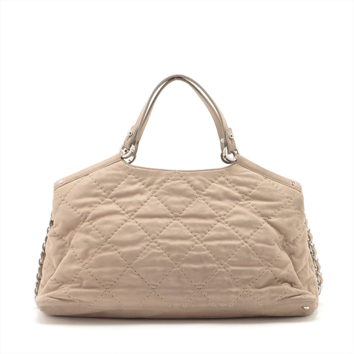 Top Quality Chanel Wild Stick Leather Chain Shoulder Bag Coco Beige Silver Gold