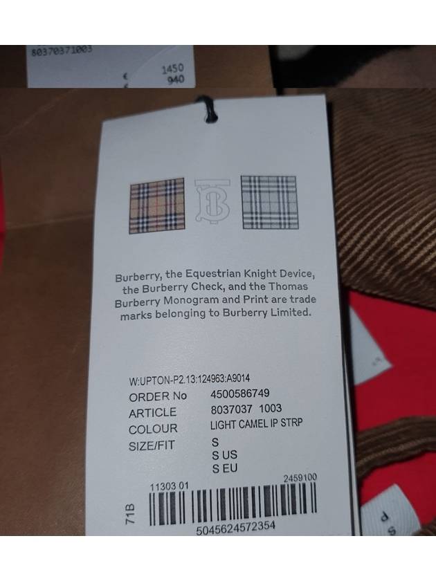 Burberry WoMen's Icon Stripe Diamond Quilted Wool Jacket Camel