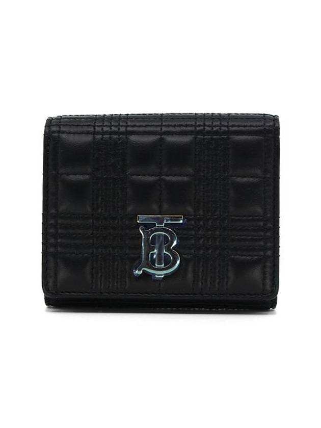 Burberry Quilted Lambskin Lola Small Half Wallet Black