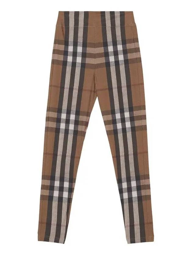 Burberry Stretch Check Pattern Leggings Brown